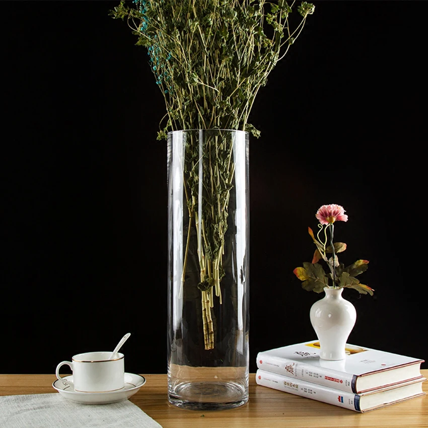 European Style Transparent Clear Tabletop tall Glass Vase Bottle Terrarium Hydroponic Container Pot Flower Home Wedding Decor image 4