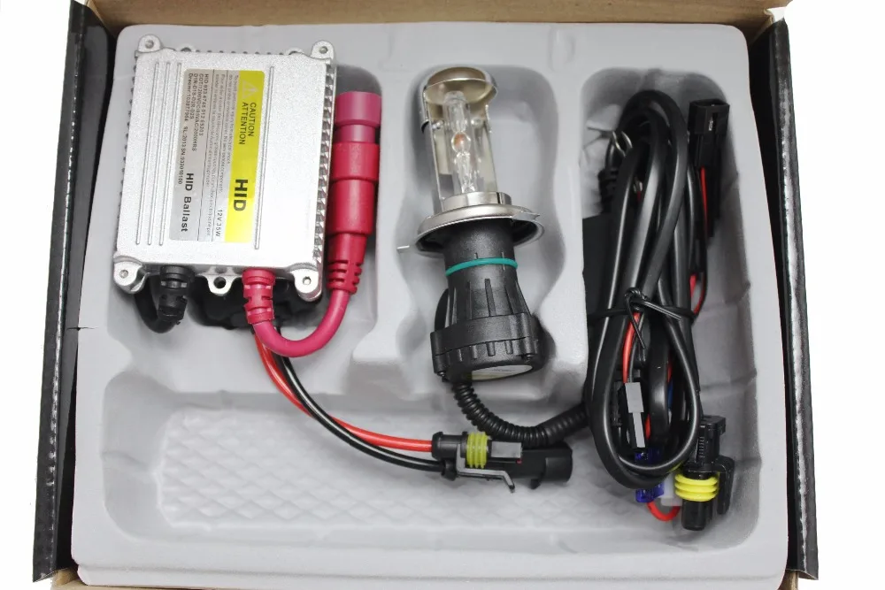 Motorcycle Xenon H4 Socket High Low Light HID 12V 35W Slim Ballast Bi Xenon Kit 4300K 5000K 6000K 8000K 10000K