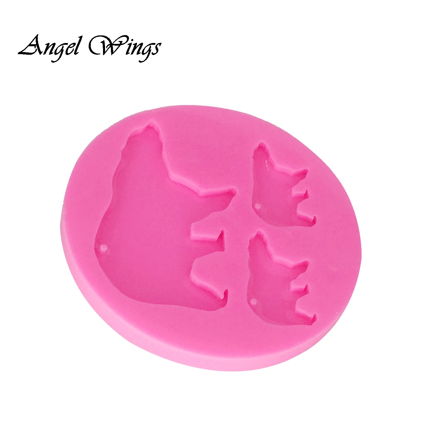 DIY Shiny Silicone Key Ring Mold Crystal Epoxy Resin Mould Mother Bear Baby Bear Mold for Key Chain DY0056