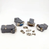 Conector DB9 VGA tipo D, adaptador de enchufe de puerto de 9 pines hembra y macho RS232 DP9