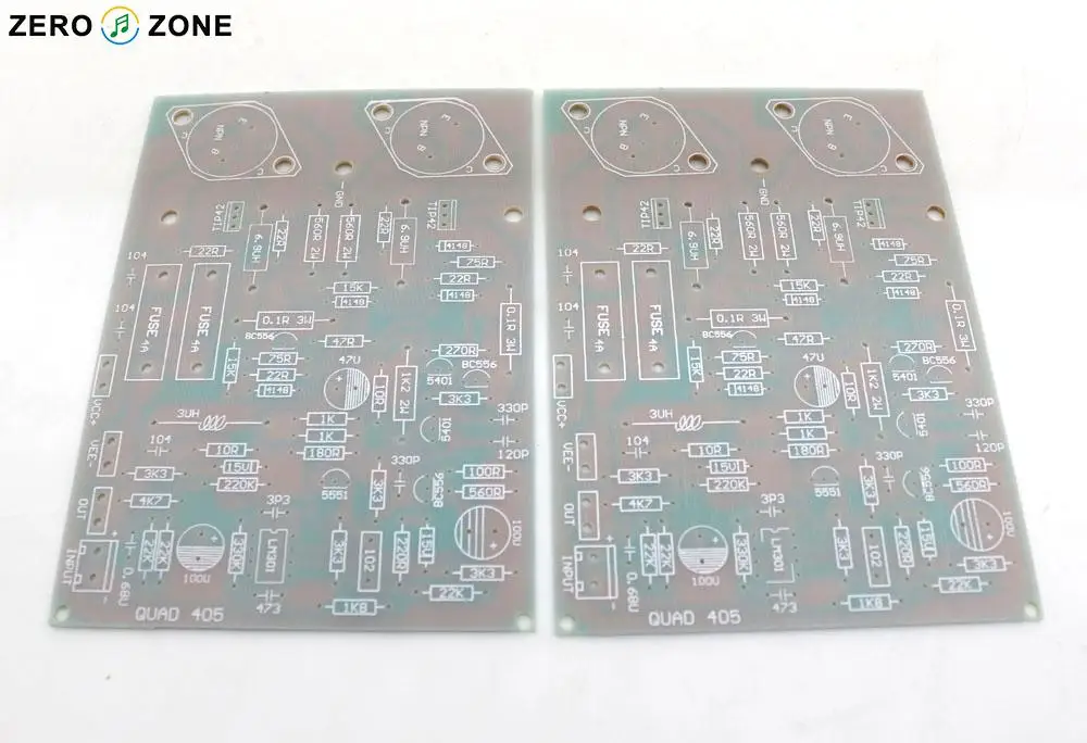 GZLOZONE One Pair Gold Sealed QUAD405 CLONE Amplifier Board PCB MJ15024 (2 Channel)