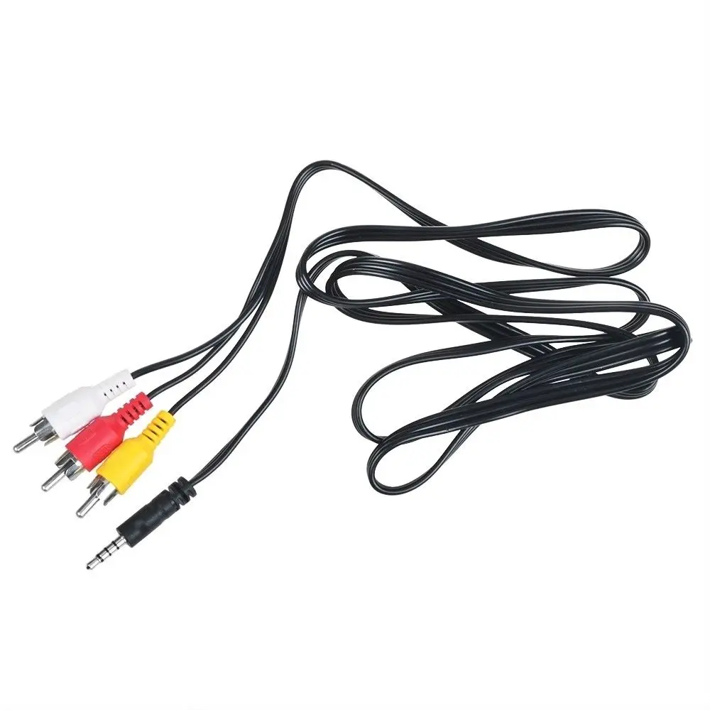 Đầu Cắm 3.5Mm Sang 3 Đầu RCA Máy Quay Video Âm Thanh Một/V Cáp 4 Chân Cho Sony JVC Panasonic Canon samsung Máy Quay Phim