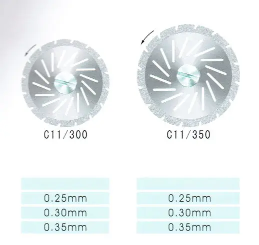 1 Piece Dental Lab Diamond Ultra-thin double-sides emery cutting disc for cutting porcelain crown and plaster model disc wheel