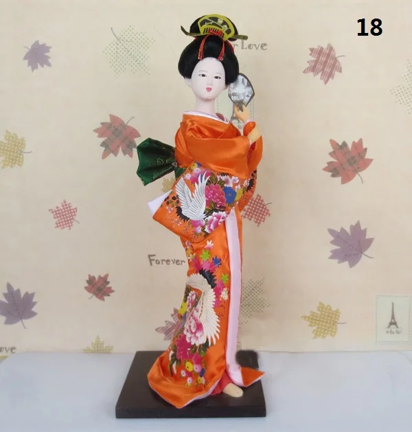 Japanese Geisha Doll Kimono Craft Restaurant Decoration Variety Pattern