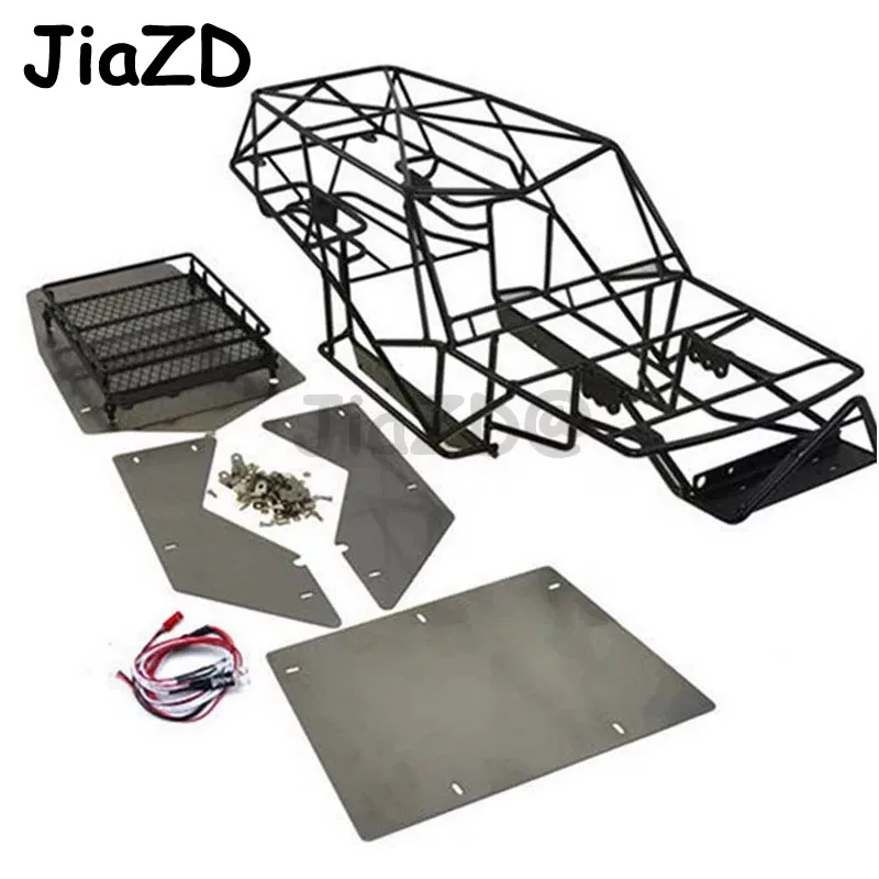 Alloy Metal Roll Cage Chassis Frame Body With roof Rack Metal Sheets for 1/10 Axial Wraith RC Car Rock DIY Crawler Racer Parts