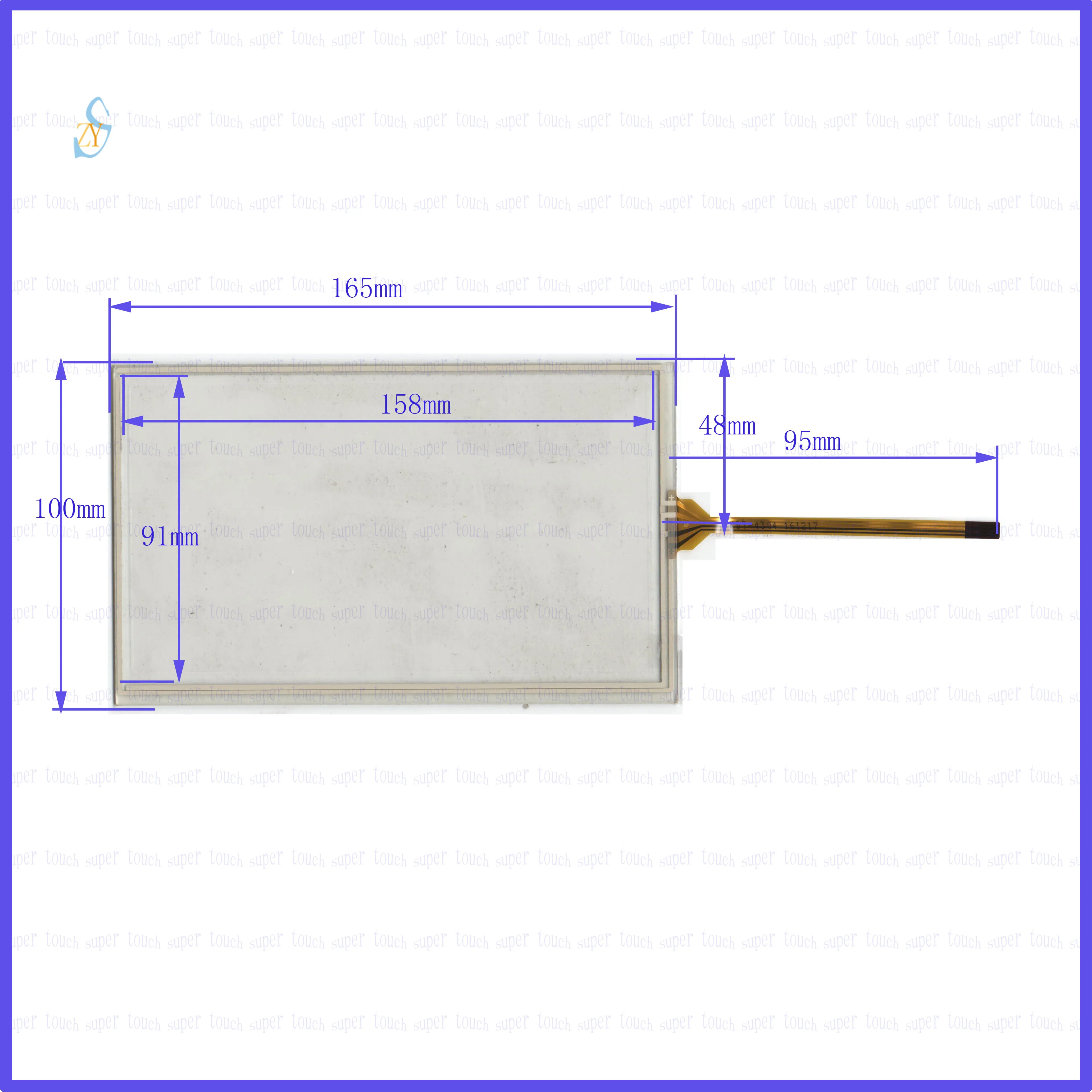 

ZhiYuSun For car radio KDT-4304 7inch 4 line For Car DVD touch screen panel Sensor glass 165*100MM