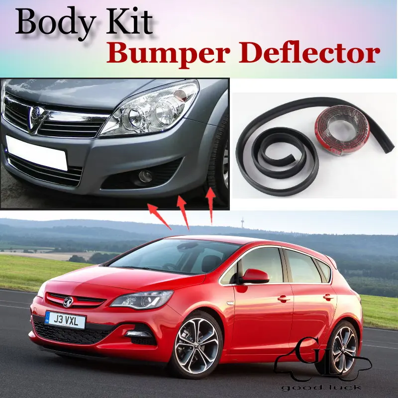 Bumper Lip Deflector Lips For Vauxhall Astra Front Spoiler Skirt For TopGear Friends to Car View Tuning / Body Kit / Strip