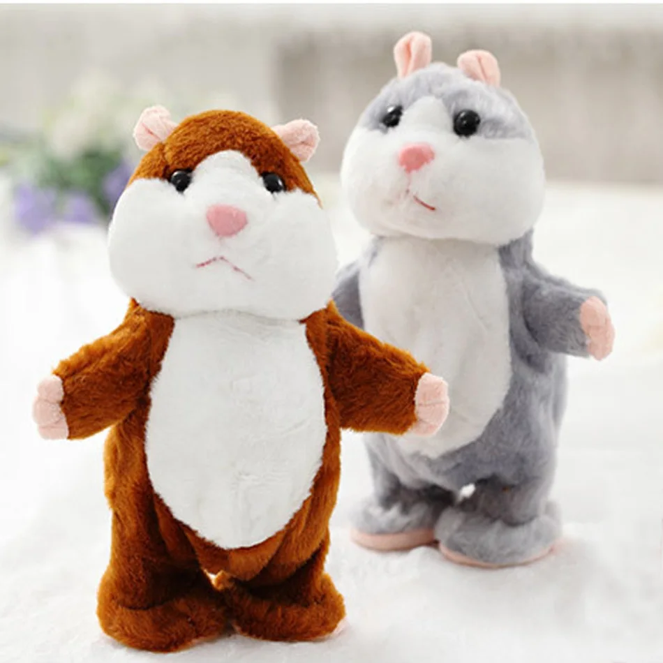 Cute Walking Russian Talking Hamster Wooddy Time Stuffed Plush Animal Dolls Speaking Kid Educational Toy Repeat Sound Language