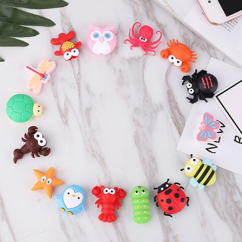 Cable winder Cute Animal cable protector for iphone usb cable organizer chompers charger wire holder for iphone cable protect