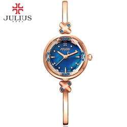 Watch JA-878 Women Fashion Watches Casual Dress Bangle Watch Rose Gold Julius Top Brand Rhinestone Relogio Feminino Dourado