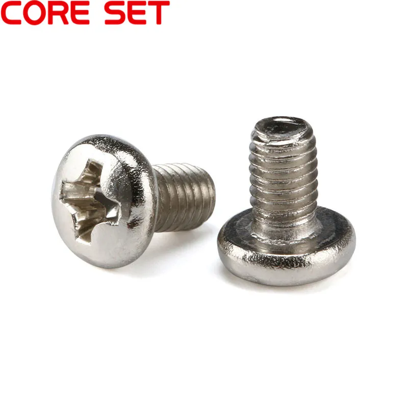 100Pcs M3 Screws Diameter 3mm Length 5mm M3x5 DIY For Computer &Drive New M3*5mm Round Head Screw