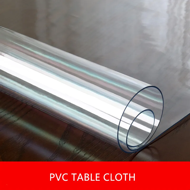 

1.5mm/2mm/3mm Thick Pvc Table Covers Transparent Tablecloth Rectangle Protector Desk Pad Soft Glass Dining Top Table Cloth Dec