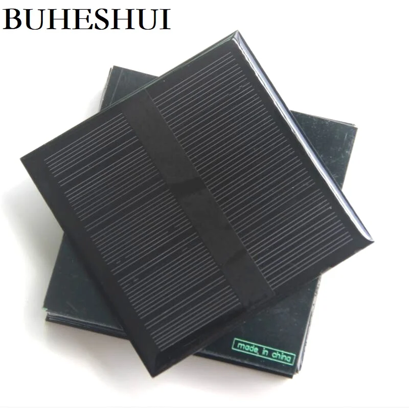 BUHESHUI 1W 18V Solar Cell Module  DIY Solar Panel System Charger For 12V Battery 98*98*3MM Monocrystalline 1000pcs Wholesale