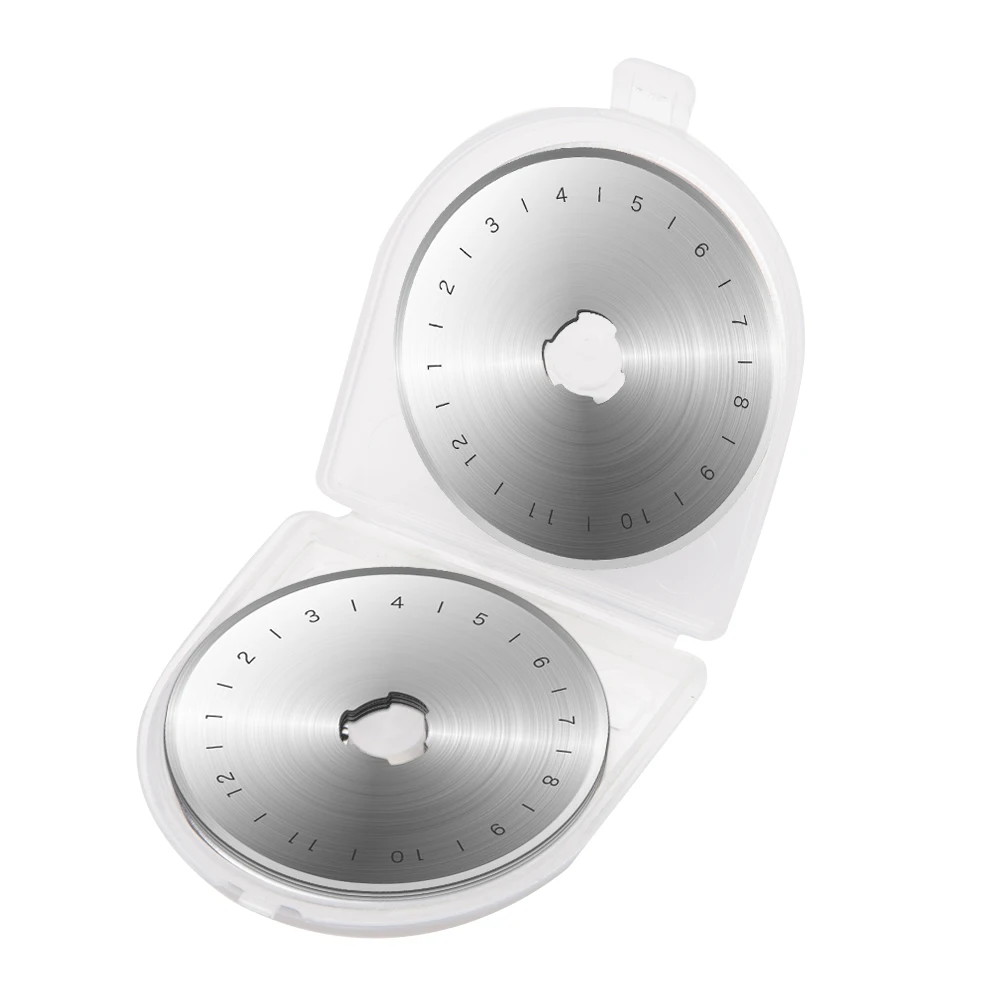 Lames de coupe rotatives, 45MM, 5 pièces, pour Patchwork, recharge circulaire, pour tissu, cuir, papier, rouleau, artisanat, matelassage en acier