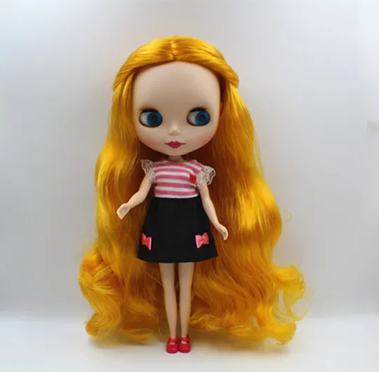 

Кукла Blygirl Blyth, золотые волосы, скрученные ракушки для лица, куклы 30 см, обычные куклы для тела, можно изменить макияж, игрушки, подарки