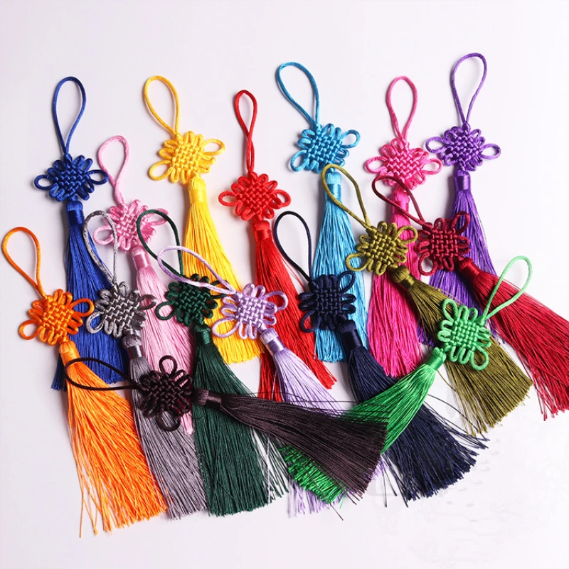 10PC chińskie węzły Tassel DIY wisiorek wisiorek biżuteria odzieży akcesoria dekoracyjne torba na klucze samochodowe wisiorek DIY Craft frędzel