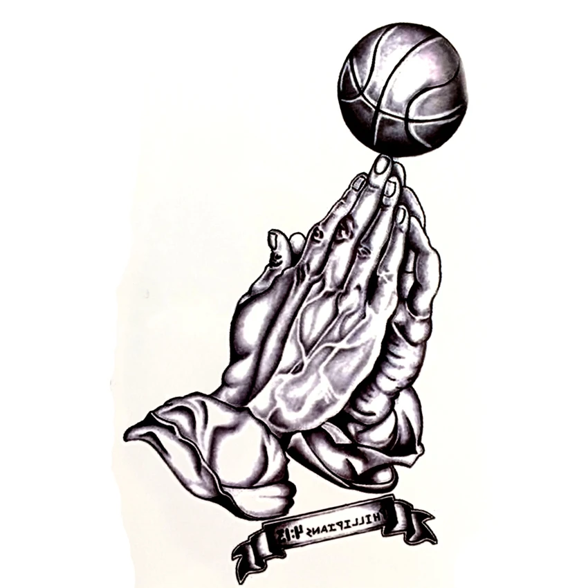 The king of basketball Waterproof Temporary Tattoo sticker arm tattoo sleeve  tatouage tatoo sleeve jesus couronne flash tattoo