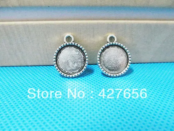 15pcs  Antique Silver/Antique Bronze Filigree Lucky Tree of Life Round Base Setting Tray Bezel Pendant ,fit 14mm Cabochon/Cameo