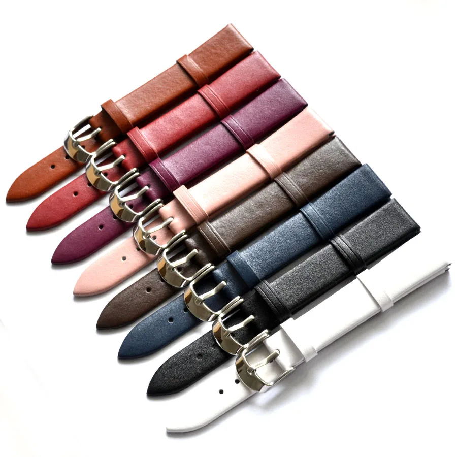 

Men & Women Leather WatchBand Strap Buckle Multicolor 12-22mm Accessories for All Watch