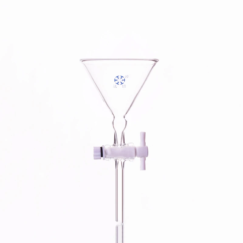 FAPE Fine sand separation funnel 95*200mm/120*200mm,The diameter of the upper opening 95mm/120mm,Length 200mm,PTFE switch valve