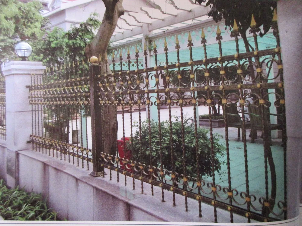 72 Inch High RPF102 Residential Wrought Iron Fence dcorative wrought iron fence Wrought Iron Fence Installation Cost Estimator