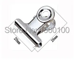 Hot Sale 18pcs/lot 20mm round metal paper Clip Grip Clips silver Bulldog clip office supplies& stationery