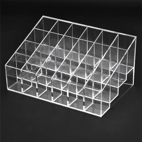 24 Makeup Lipstick Cosmetic Storage Display Rack Holder Organiser Clear Stand