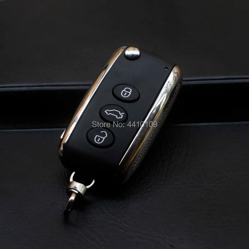 3 Button Flip Folding Remote Key Shell For Bentley Mulsanne Hurtling GT Auto Car Key Case Cover Replacement With Logo