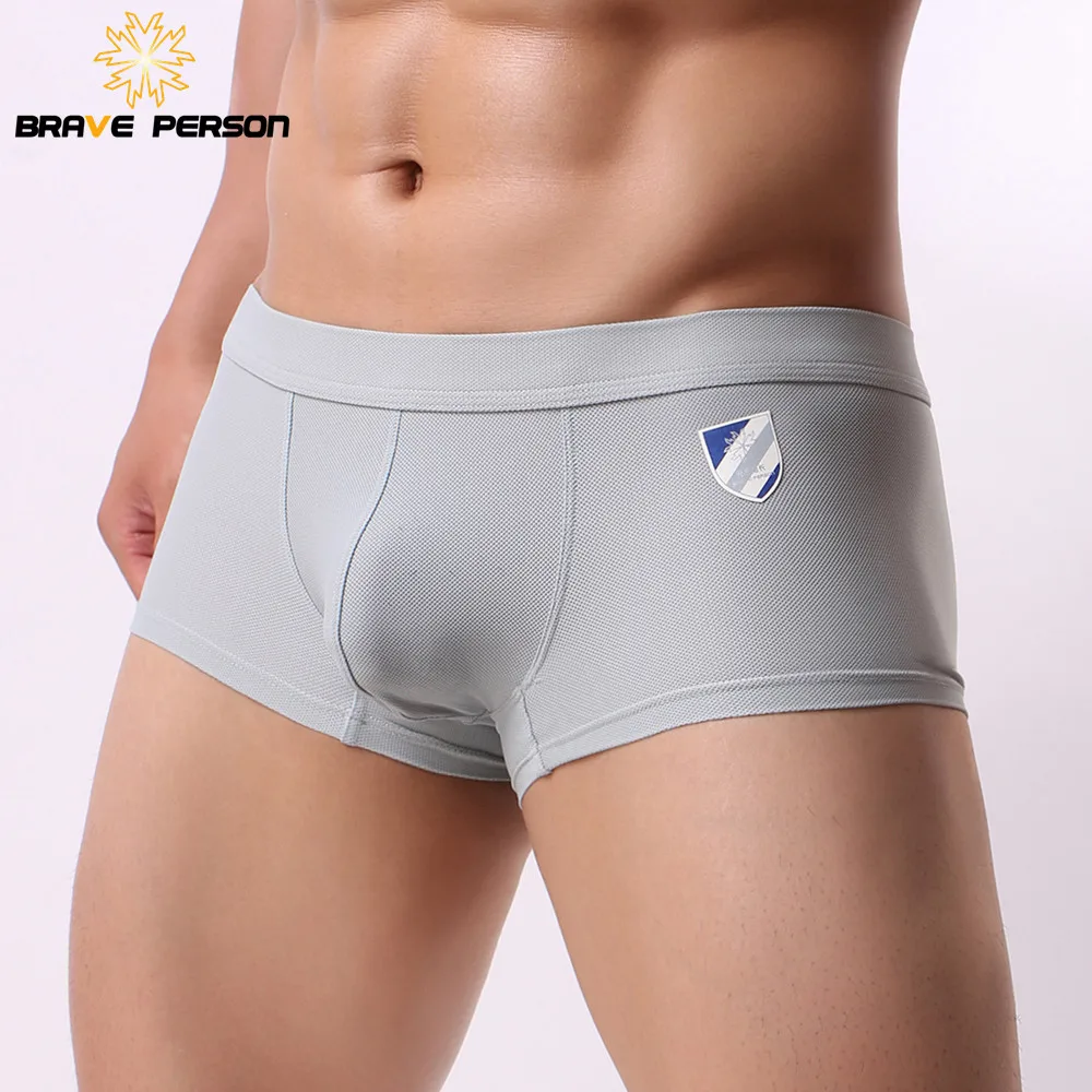 BRAVE PERSON Marke Unterwäsche Männer Boxer Neue Mens Boxer Shorts Männlichen Höschen Badehose Shorts U Konvexen Beutel Unterhose