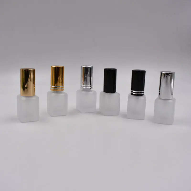 100pcs 5ML Frosting Glass Empty Perfume Spray Bottle Small Vials Portable Atomizer Cosmetic Scent Container F2350