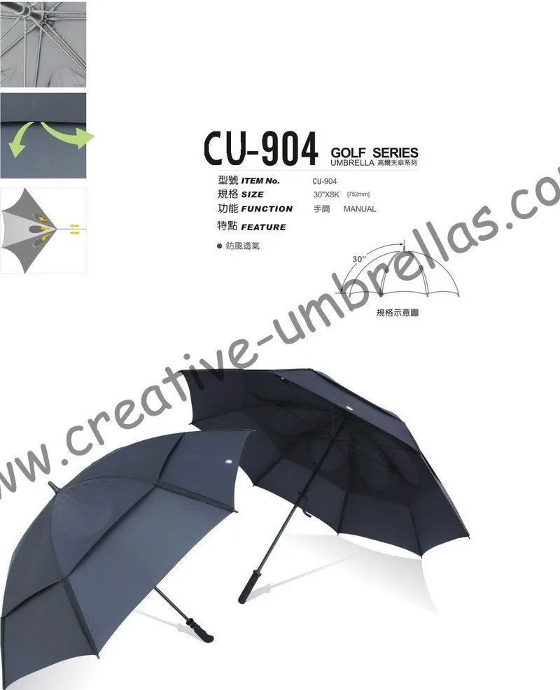 Free shipping by sea,double layers.14mm fiberglass shaft and ribs,golf umbrella,windproof,anti-static,ventilation