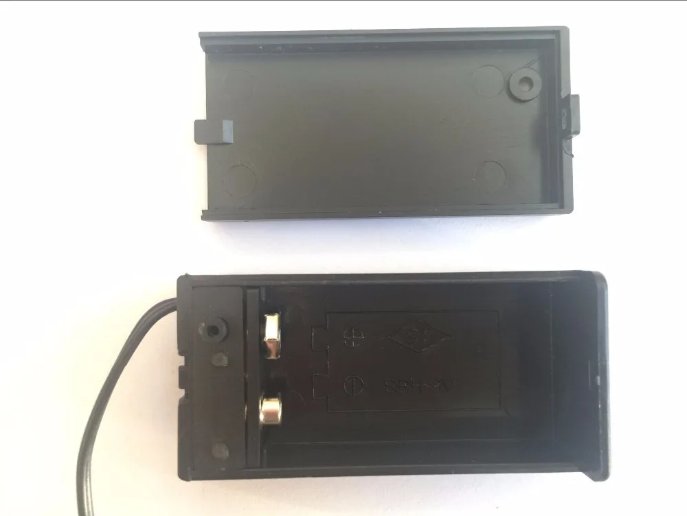 New Arrival 9V PP3 Battery Holder Box Case Wire Lead ON/OFF Switch Cover + DC 2.1mm Plug