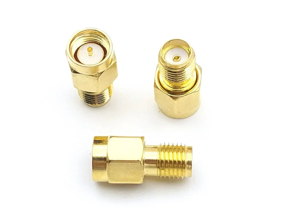 100pcs Gold plate connector SMA Male Plug To SMA Male RF adapter