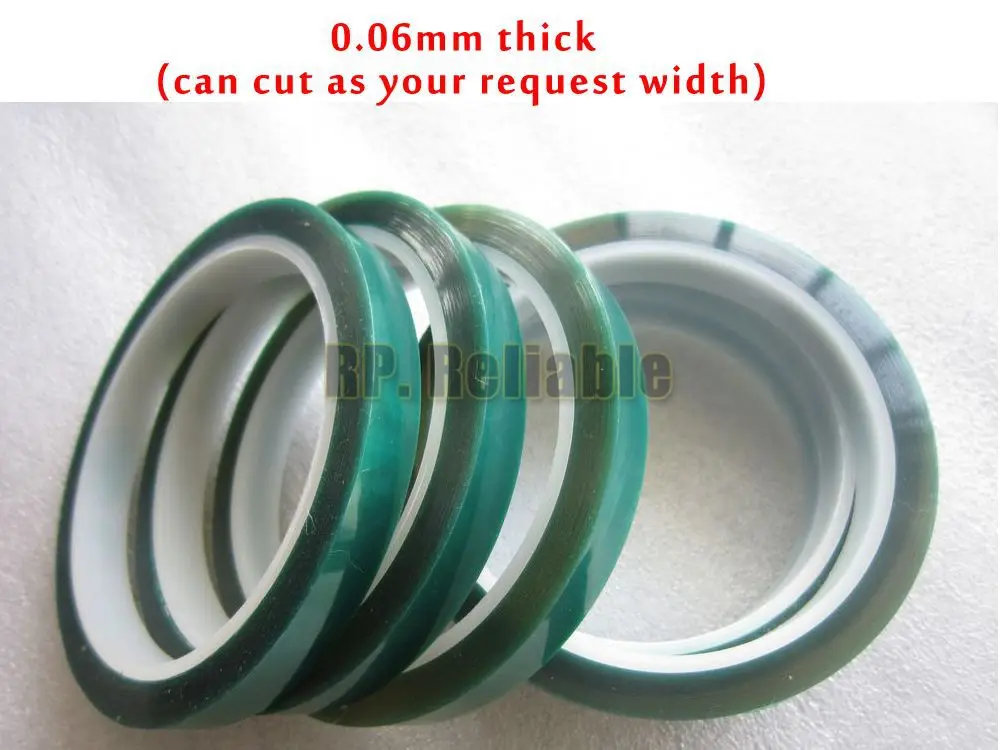 6mm * 33 meters Green PET High Temperature Withstand Sticky Tape for SMT PCB plating, Coat Masking, Protect, Masking