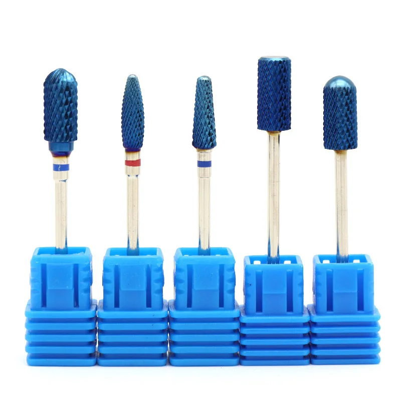 5 Types Tungsten Steel Nail Grinding Head Milling Manicure Cutter for Pedicure Machine Sander Drill Bit Device Electric Tools
