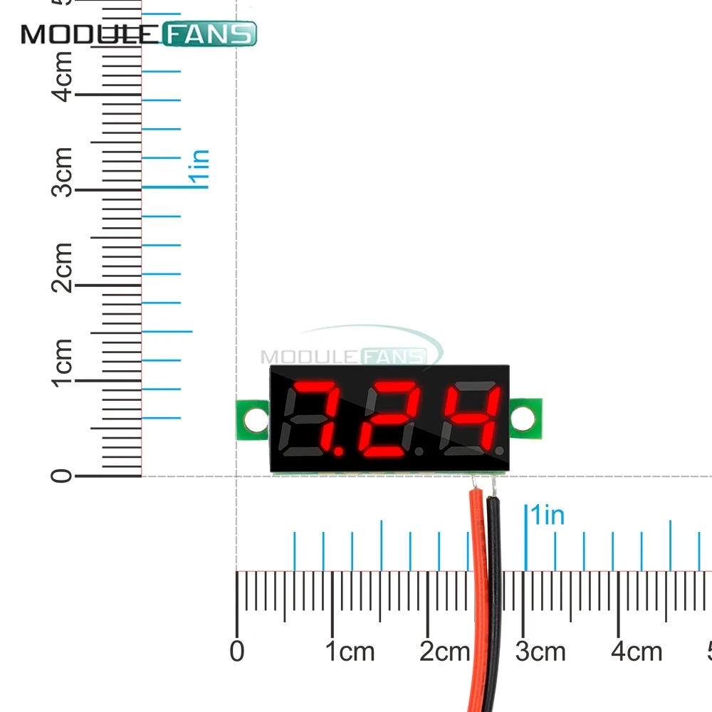 ROT 0,28" 0,28 Zoll Super Mini Digital LED Auto Voltmeter Spannung Volt Panel Meter Batterie Monitor Modul Board DC 3,5V-30V – Detail 9
