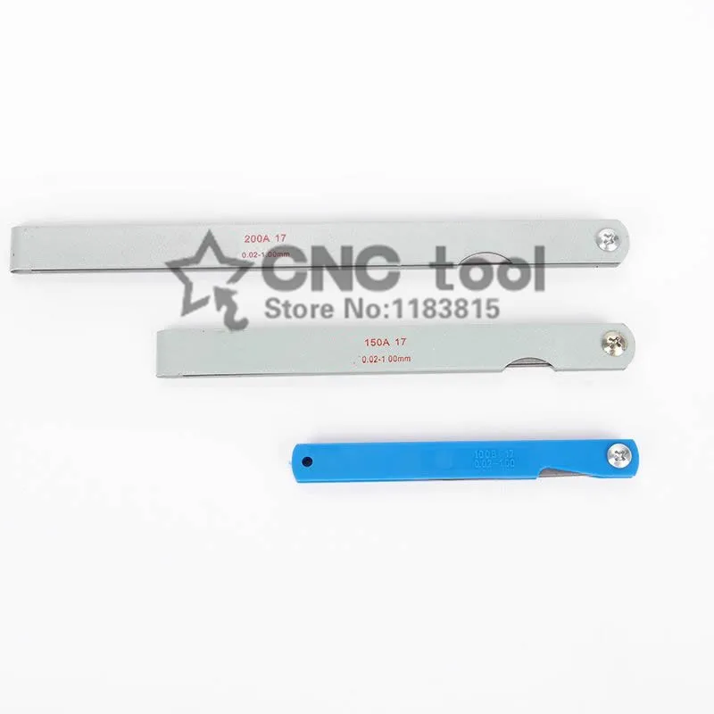 150mm 17 Blade Metric Feeler Gauge 0.02-1.00mm Gap Filler Thickness Measurement Tool