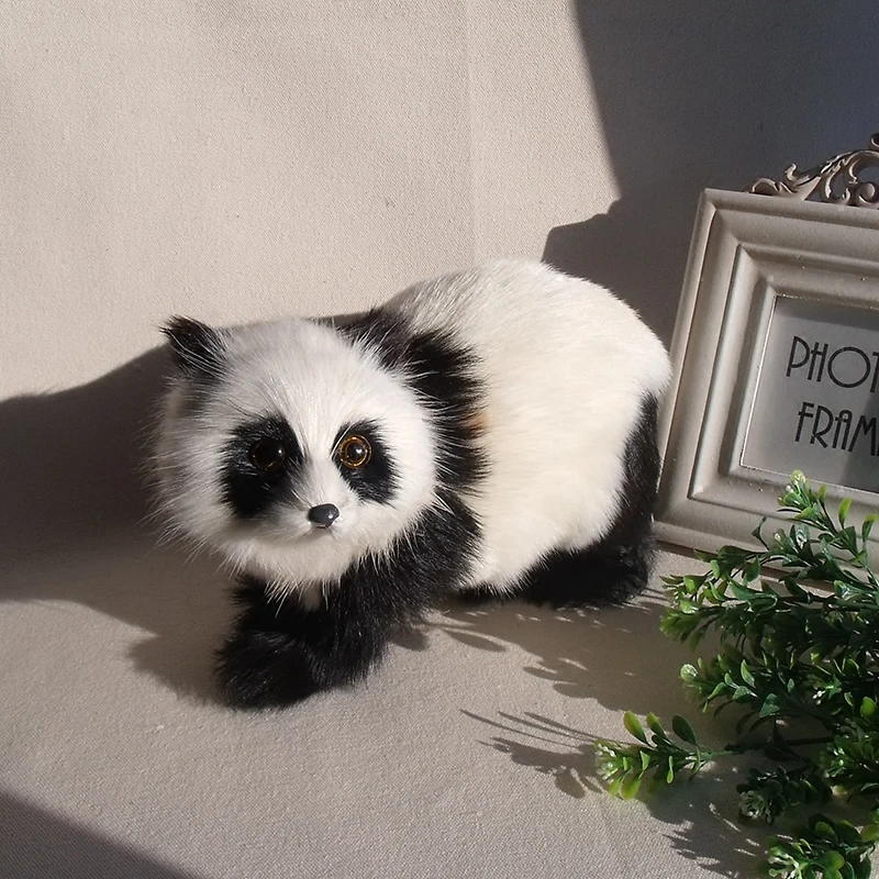 simulation cute panda 24x15x13cm model polyethylene&furs panda model home decoration props ,model gift d683