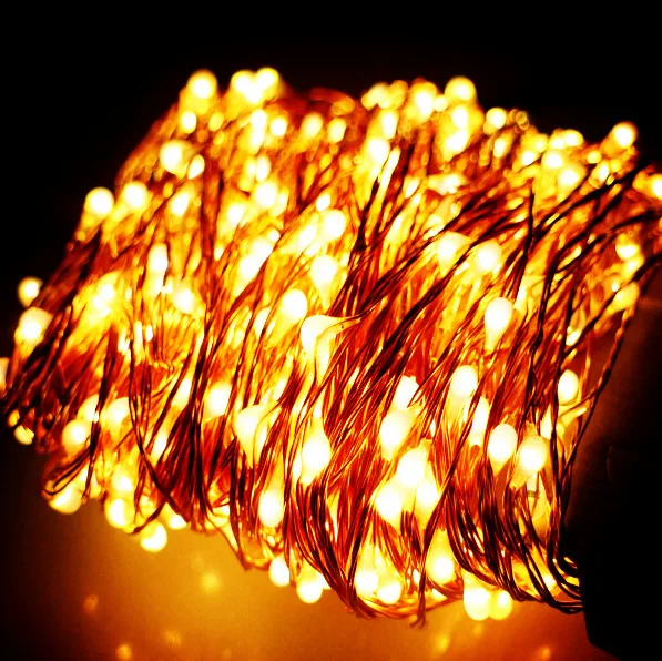 

50pcs* 10M 100leds led string light 3AA Batteries Copper silvery wire String Fairy Light For Party Wedding Christmas Decoration