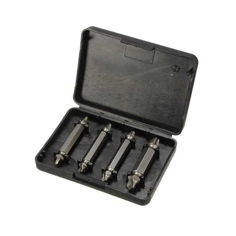 WENXING 4Pcs Screw Extractorสว่านBitsชุดคู่มือBroken Speed Out Easy Out Boltสตั๊ดStrippedสกรูRemoverเครื่องมือ