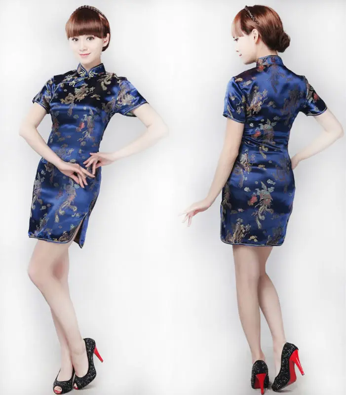 2019 ใหม่ฤดูร้อน Vintage cheongsam Qipao ผู้หญิงชุดใหม่ปีพรรคเซ็กซี่ชุด chi - pao