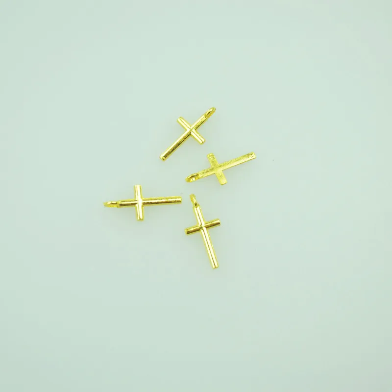 

150pcs/lot Fashion gold color Alloy cross Charms Fit Pendants & Necklace Jewelry Findings DIY Handcraft 17*8mm T60