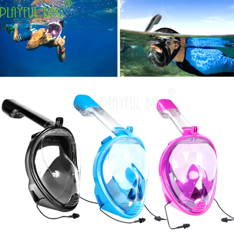 Nova iris máscara profissional snorkeling silicone mergulho máscara tubo de respiração tudo-seco adulto mergulho espelho piscina