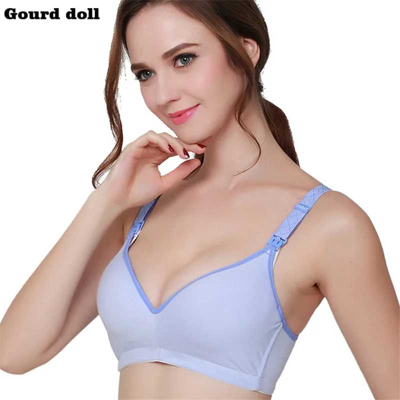 Gourd doll Breast feeding cotton Maternity Nursing Bras sleep bra for feeding pregnant women soutien gorge allaitement clothing