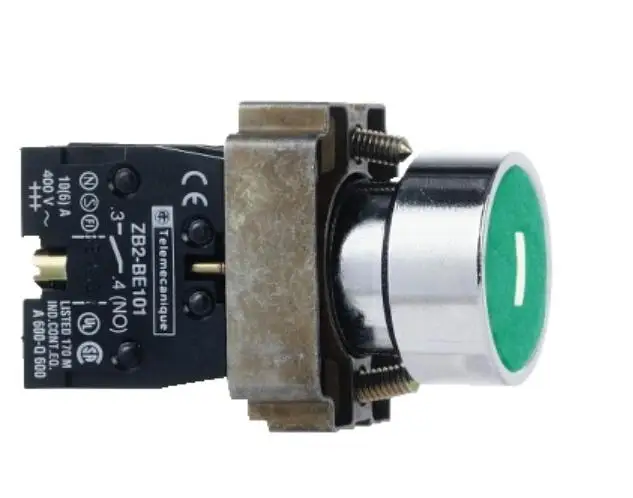 

XB2B flat head button with functional symbol XB2BA3311C XB2BA3311 = ZB2BZ101C + ZB2BA331C