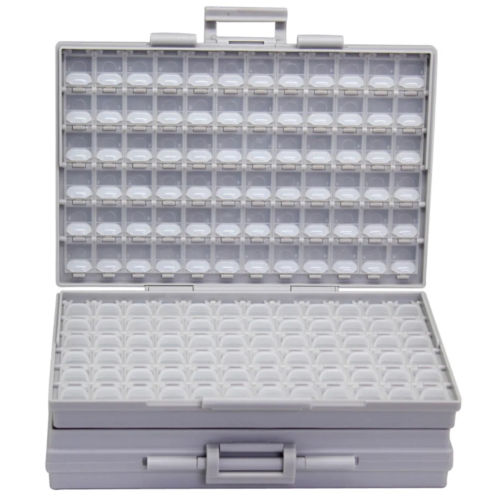 

AideTek 2 units BOX-ALL-144 plastic toolbox mount SMD SMT components Electronics Beads Storage Cases & Organizers 2BOXALL