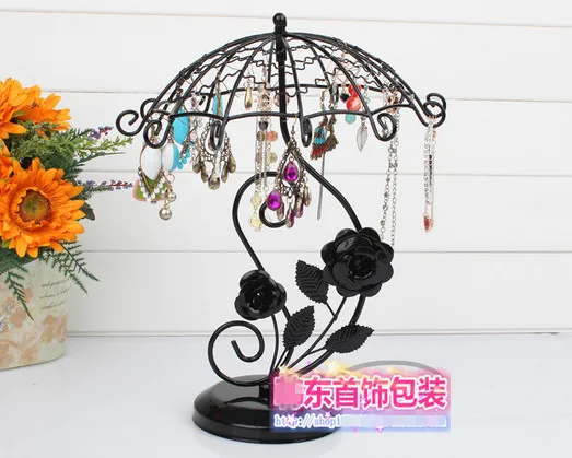 Free shipping hot Fashion vintage metal princess swing iron jewelry rack accessories rack birthday gift earring holder