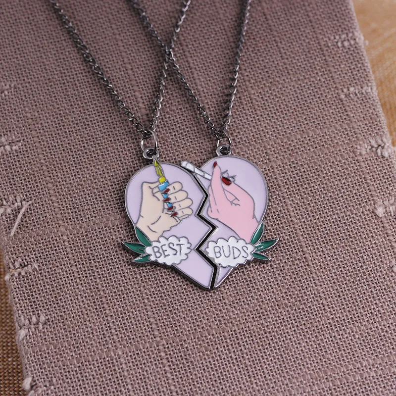 Set of 2/3/4 Best Friends Necklace Couples Paired Necklaces Pendants Unisex Lovers Valentine\'s Gift BFF Friendship Jewelry