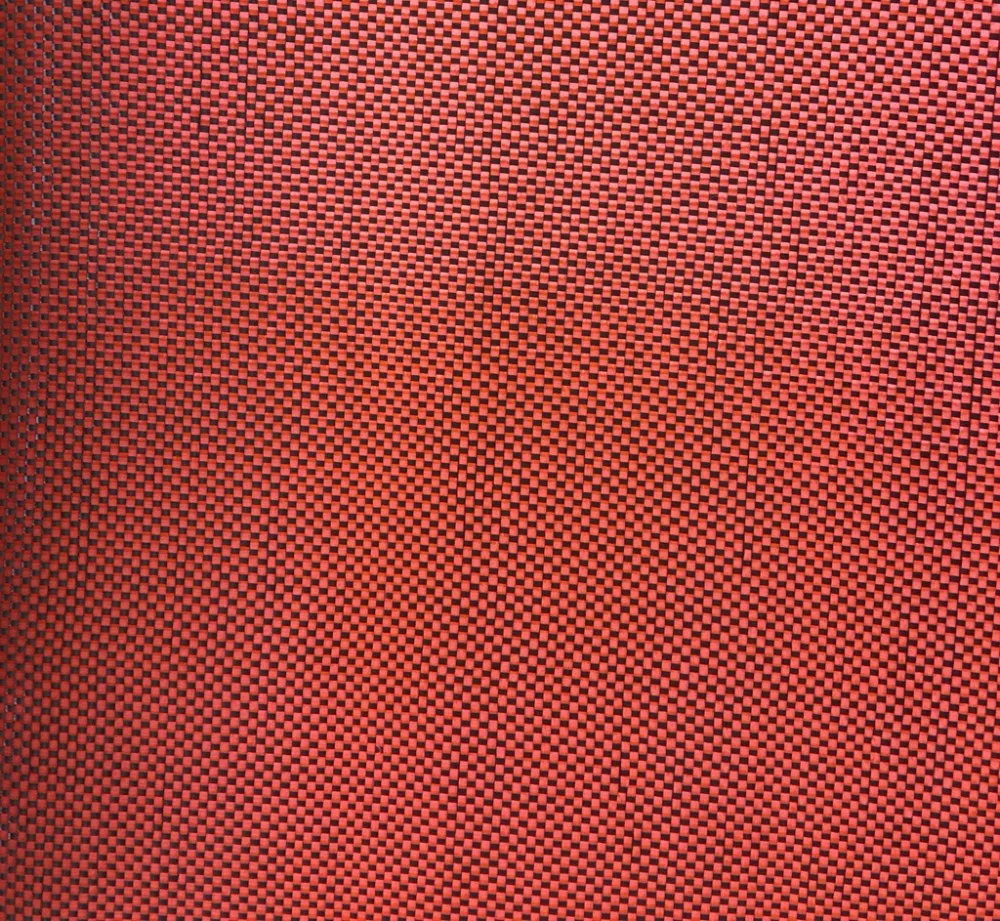 Carbon Aramid Fiber Hybrid Fabric Cloth  Orange Plain Weave 190gsm