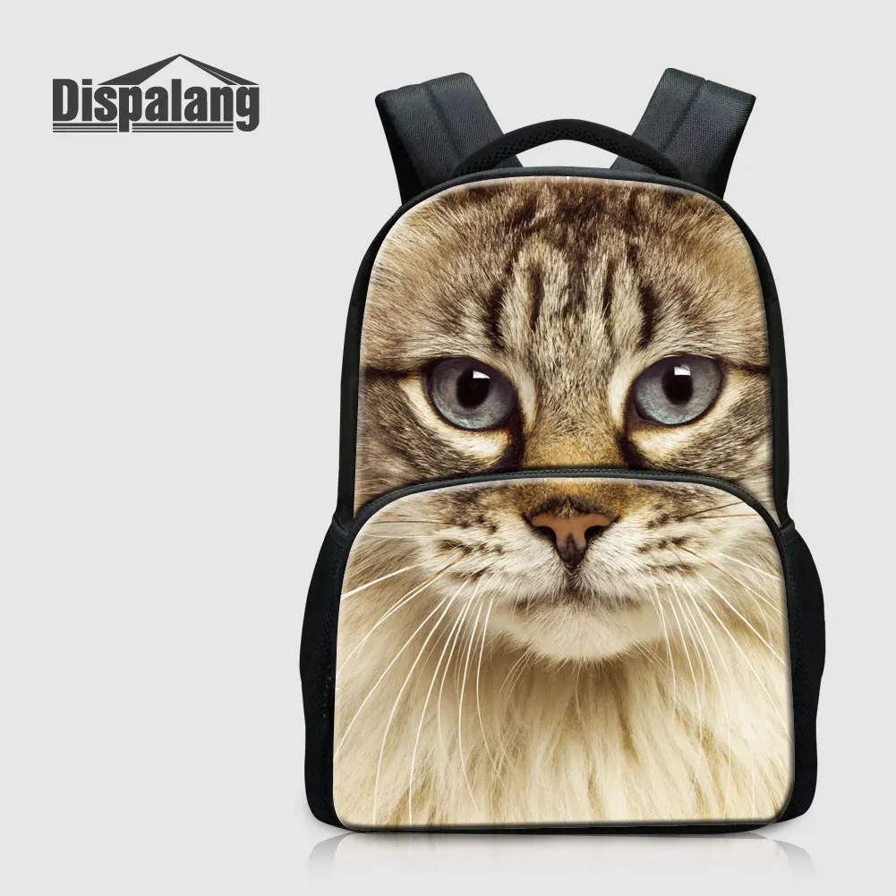 

Dispalang Cute Cat Backpack For Middle School Students Women Rucksack 17 Inch Canvas Quality Schoolbags Bookbags Animal Bagpacks